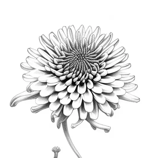 Chrysanthemums sprouting from a corpse tattoo design idea