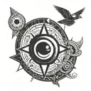 inca sharingan eye tattoo design idea