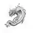 stack of books with dragon tattoo design idea