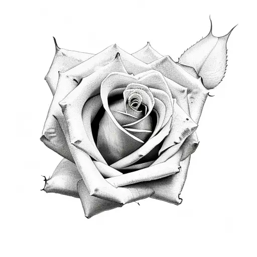 A long-stemmed rose  tattoo design idea