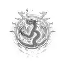dragon, samurai's  tattoo design idea