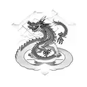 dragon, samurai's  tattoo design idea