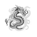 dragon, samurai's  tattoo design idea