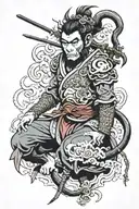 monkey king tattoo design idea