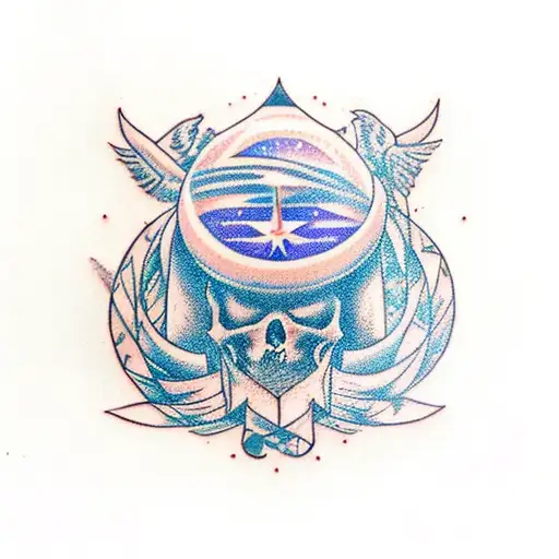  ein mystisches Symbol sein, das ihre Verbindung zur Weisheit, zur Nacht und zur Unbekanntheit des Universums verkörpert tattoo design idea