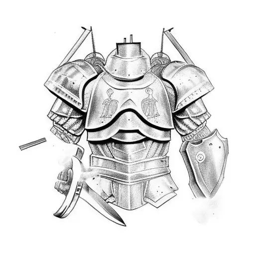 full armor of god tattoo design idea
