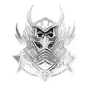 warrior with full armor of god tattoo design idea
