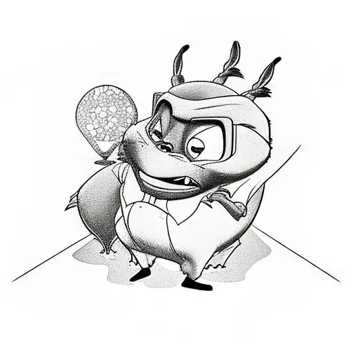 TAZ LOONEY TUNES tattoo design idea