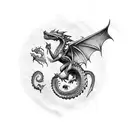 daenerys and dragons tattoo design idea