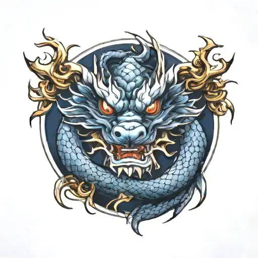 dark blue dragon on arm tattoo tattoo design idea