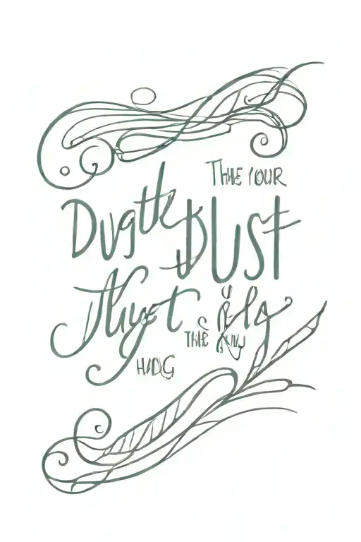watch your dust hug the sky poem written in elegant calligraphy tattoo design idea