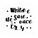 write OSCAR use only one space tattoo design idea