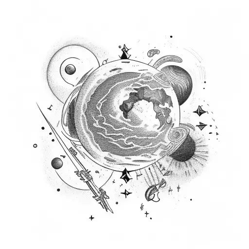 Gliese 667 C, planet, star, scorpio constellation, tatoo tattoo design idea