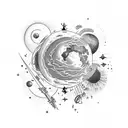 Gliese 667 C, planet, star, scorpio constellation, tatoo tattoo design idea