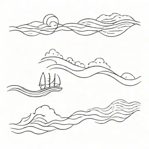 Onwards and upwards. Heal. Live. Waves. tattoo design idea