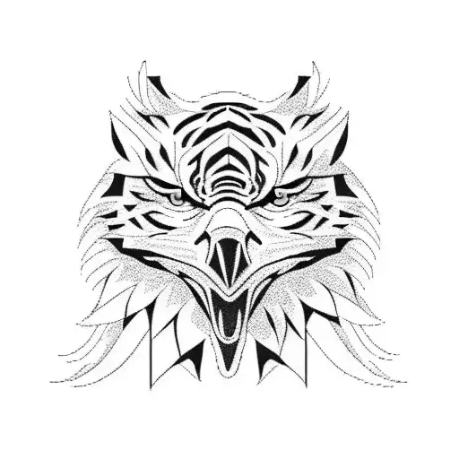 eagle and a tiger tattoo design idea