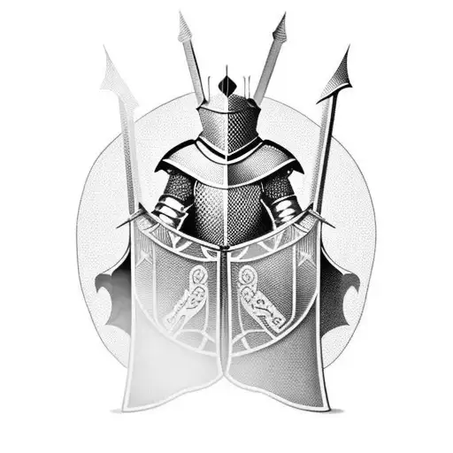 medieval knight  tattoo design idea