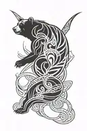 bear spiritual chakra tattoo design idea