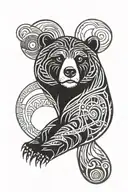 bear spiritual chakra tattoo design idea