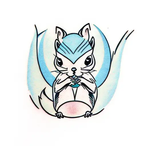 squirrel as feminist tattoo design idea