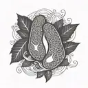 footprint tattoo design idea