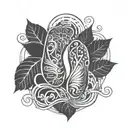 footprint tattoo design idea