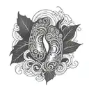 footprint tattoo design idea