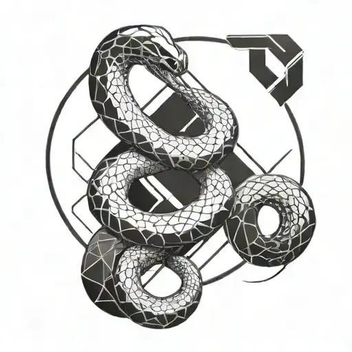 snake forearm tattoo for men spiritual geometric  tattoo design idea