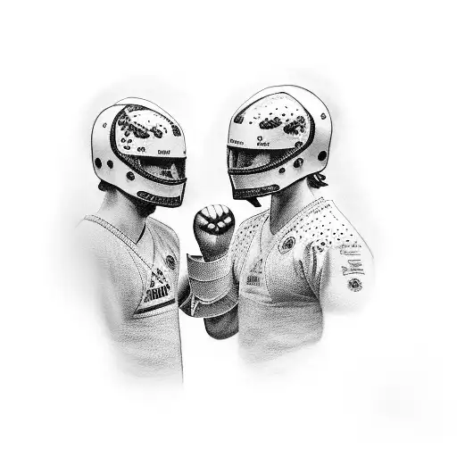 The two taekwondo athletes sparred. tattoo design idea