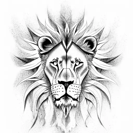Lion tattoo design idea