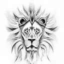 Lion tattoo design idea