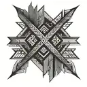 tribal arrow manly tattoo design idea