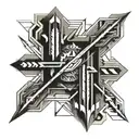 tribal arrow manly tattoo design idea