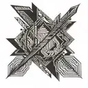 tribal arrow manly tattoo design idea