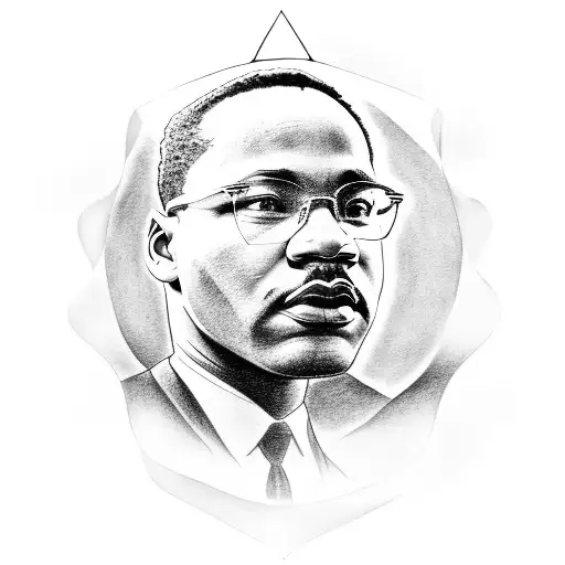 Martin Luther King, Malcolm X, Sankofa, Arrowhead, Old Church, Brown V. Board of education tattoo design idea