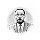 Martin Luther King, Malcolm X, Sankofa, Arrowhead, Old Church, Brown V. Board of education tattoo design idea