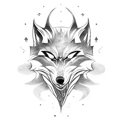Combine elements from Dark Souls and Nordic mythology to create a unique tattoo design featuring a wolf and dragon in a fierce battle tattoo design idea