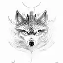 Combine elements from Dark Souls and Nordic mythology to create a unique tattoo design featuring a wolf and dragon in a fierce battle tattoo design idea