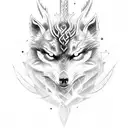 Combine elements from Dark Souls and Nordic mythology to create a unique tattoo design featuring a wolf and dragon in a fierce battle tattoo design idea