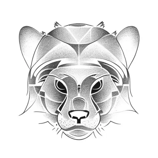 totem pole of 4 animals. An otter, a bear, an eagle and a mountain lion tattoo design idea