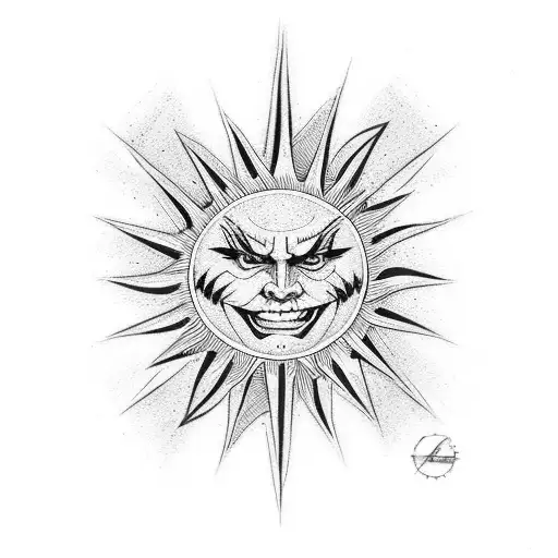 suns Logo with the sun devil and the state of Arizona  tattoo design idea