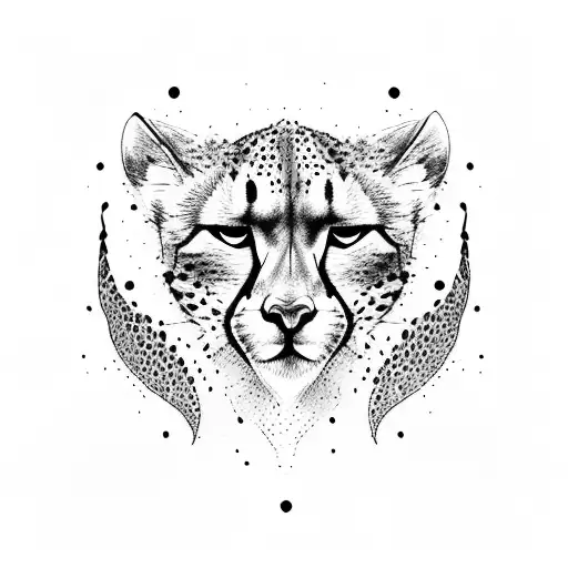 cheetah tattoo design idea