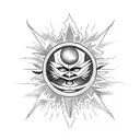 suns Logo with the sun devil and the state of Arizona  tattoo design idea