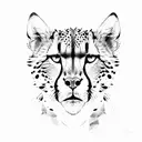cheetah tattoo design idea