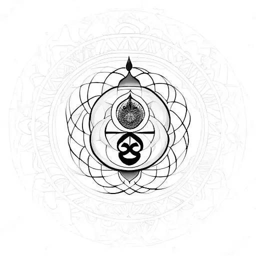 7 chakras in a vertical line tattoo design idea