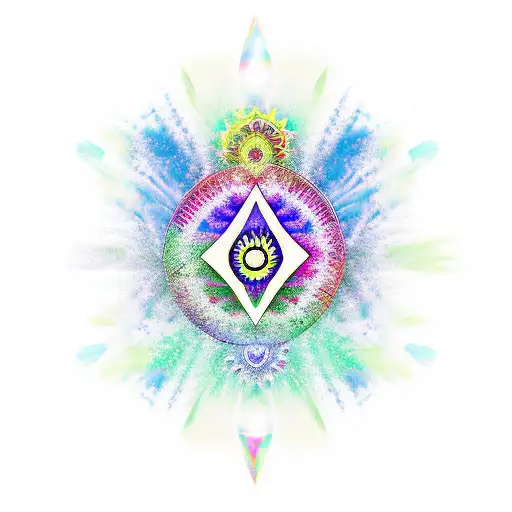 chakra vertical tattoo design idea