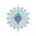 chakra vertical tattoo design idea