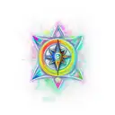 chakra vertical tattoo design idea