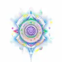 chakra vertical tattoo design idea