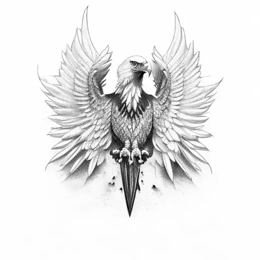 eagle wing tattoo design idea